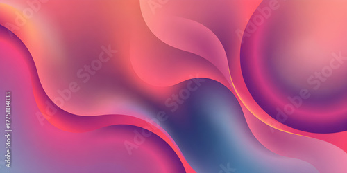 Abstract trendy gradient flowing geometric pattern background texture for poster cover design. Minimal color gradient banner template. Modern vector wave shape for brichure