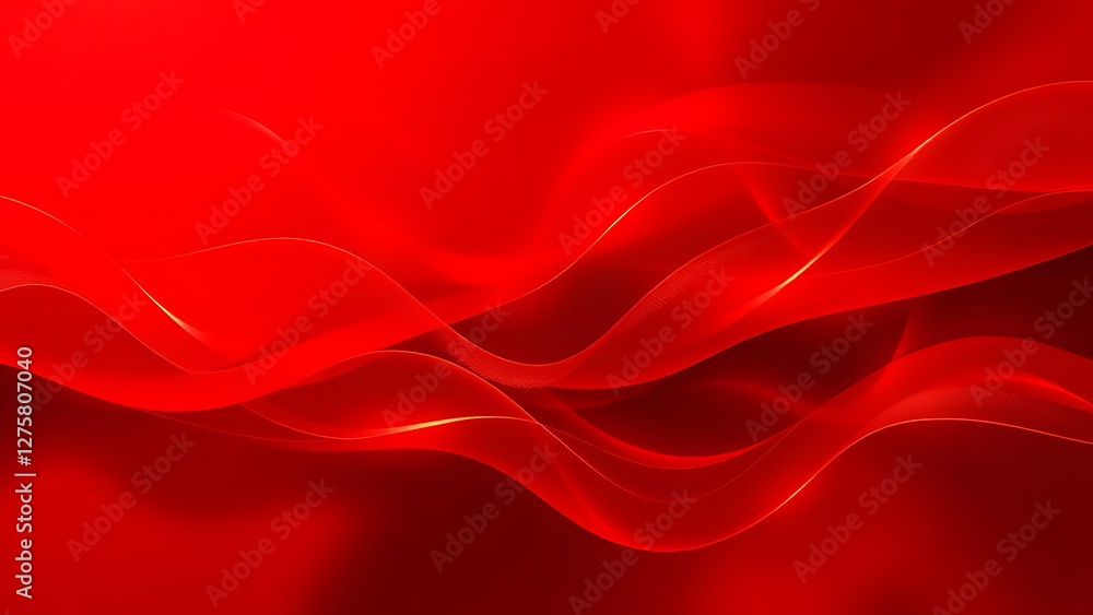 Red flowing silk background with soft wavy texture Red flowing silk background with soft wavy texture