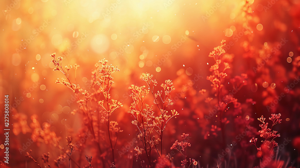 Fototapeta premium sunset in the field