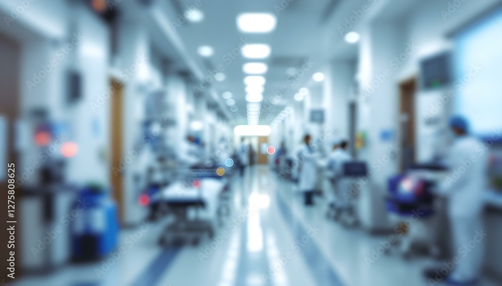 Obraz premium blur image background of corridor in hospital or clinic image