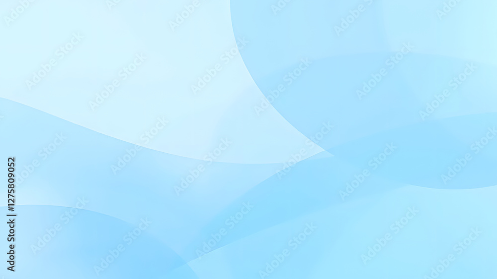 Fototapeta premium Blue abstract wave background with smooth flowing lines and soft light effects