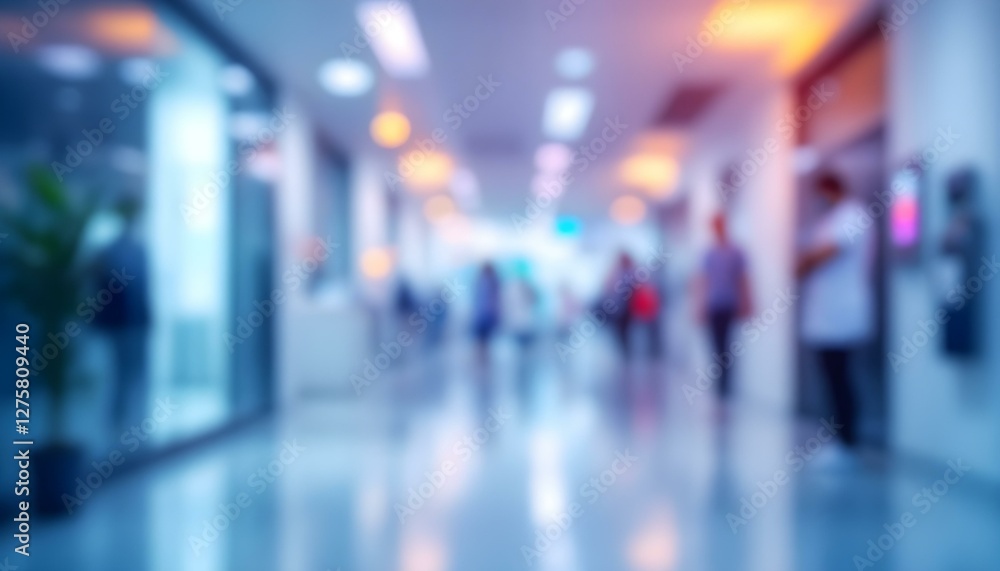 Fototapeta premium blur image background of corridor in hospital or clinic image