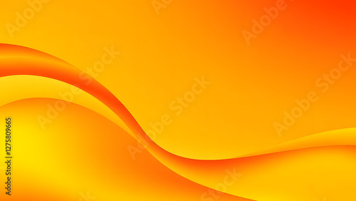 Abstract orange wave vector illustration with light and yellow hues photo