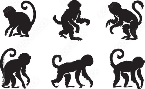 Gibbon silhouettes 