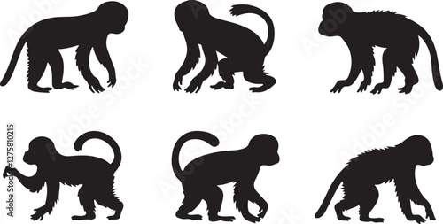 Gibbon silhouettes 