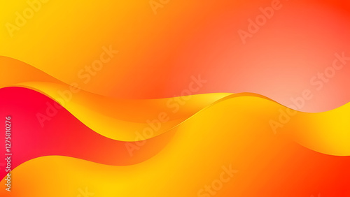 Abstract orange wave vector illustration with light and yellow hues photo