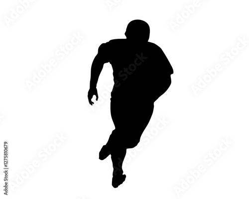 走塁する野球ランナーのシルエット