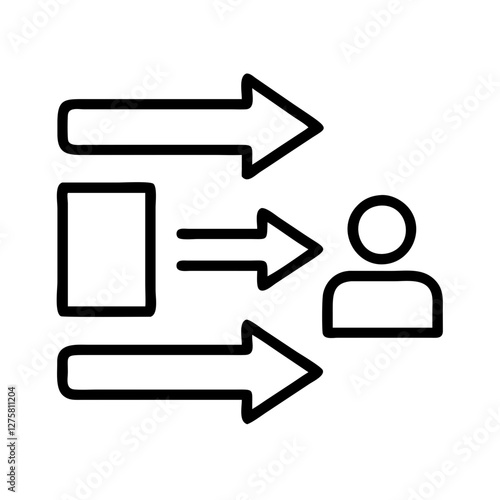 action steps icon, action steps line art - simple line art of action steps, perfect for action steps logos and icons