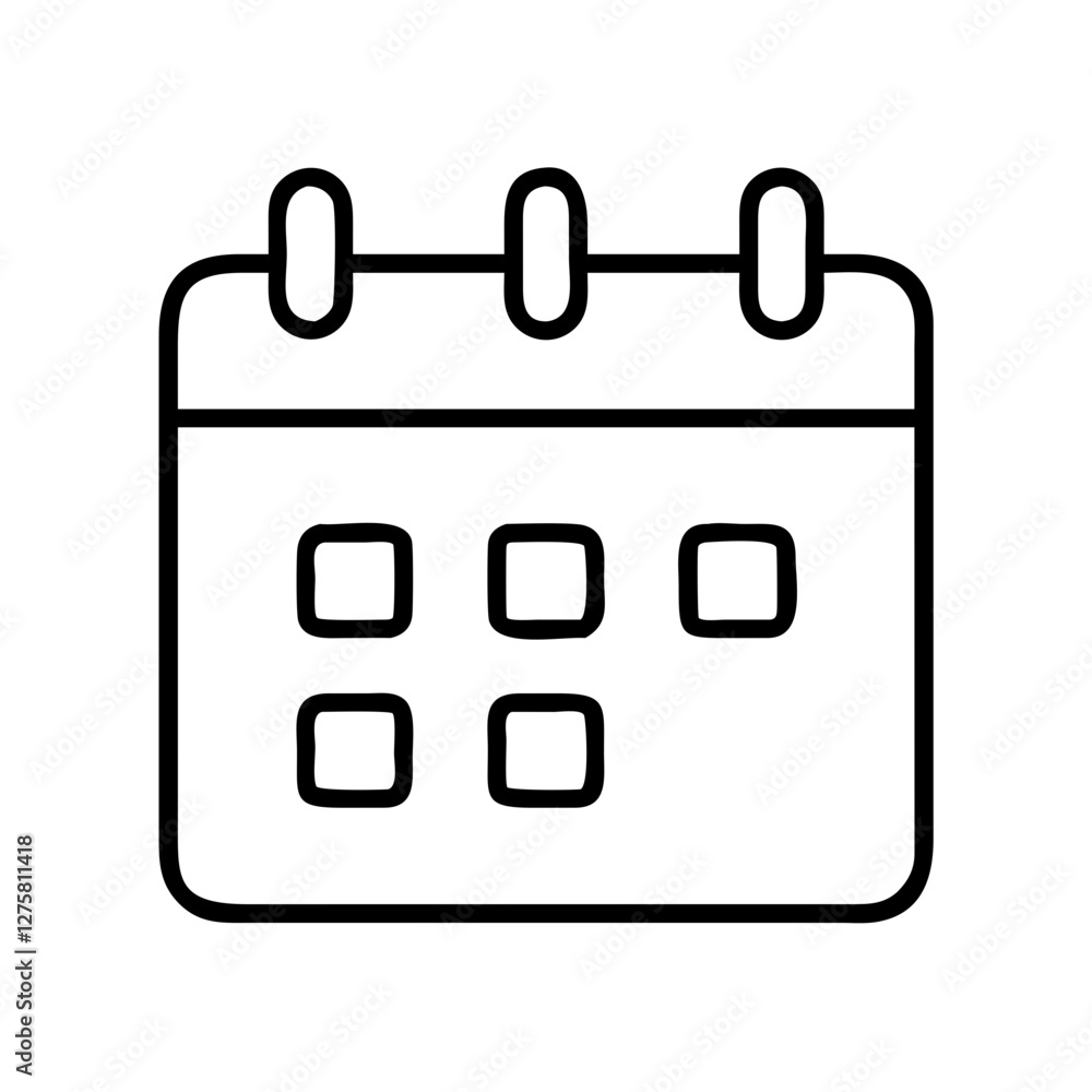 calendar icon, calendar line art - simple line art of calendar, perfect for calendar logos and icons calendar icon, calendar line art - simple line art of calendar, perfect for calendar logos and icons
