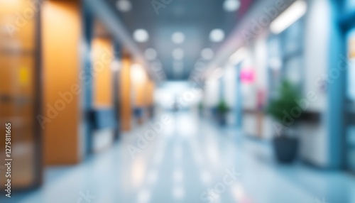 Wallpaper Mural blur image background of corridor in hospital or clinic image Torontodigital.ca