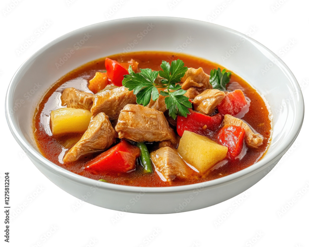 delicious serving of slow cooked turkey stew with vegetables, featuring tender meat, colorful peppers, and hearty potatoes, perfect for comforting meal delicious serving of slow cooked turkey stew with vegetables, featuring tender meat, colorful peppers, and hearty potatoes, perfect for comforting meal