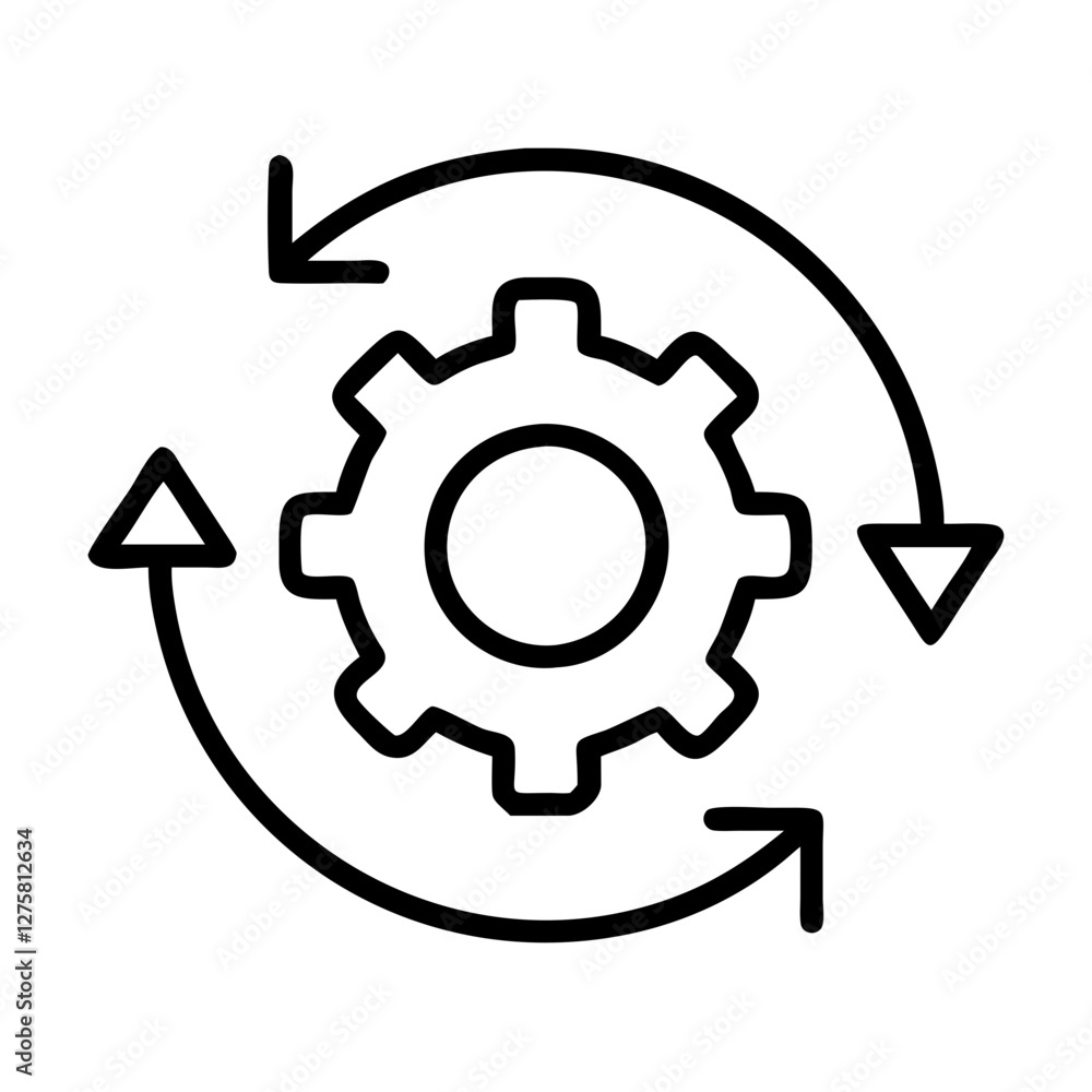 process icon, process line art - simple line art of process, perfect for process logos and icons process icon, process line art - simple line art of process, perfect for process logos and icons