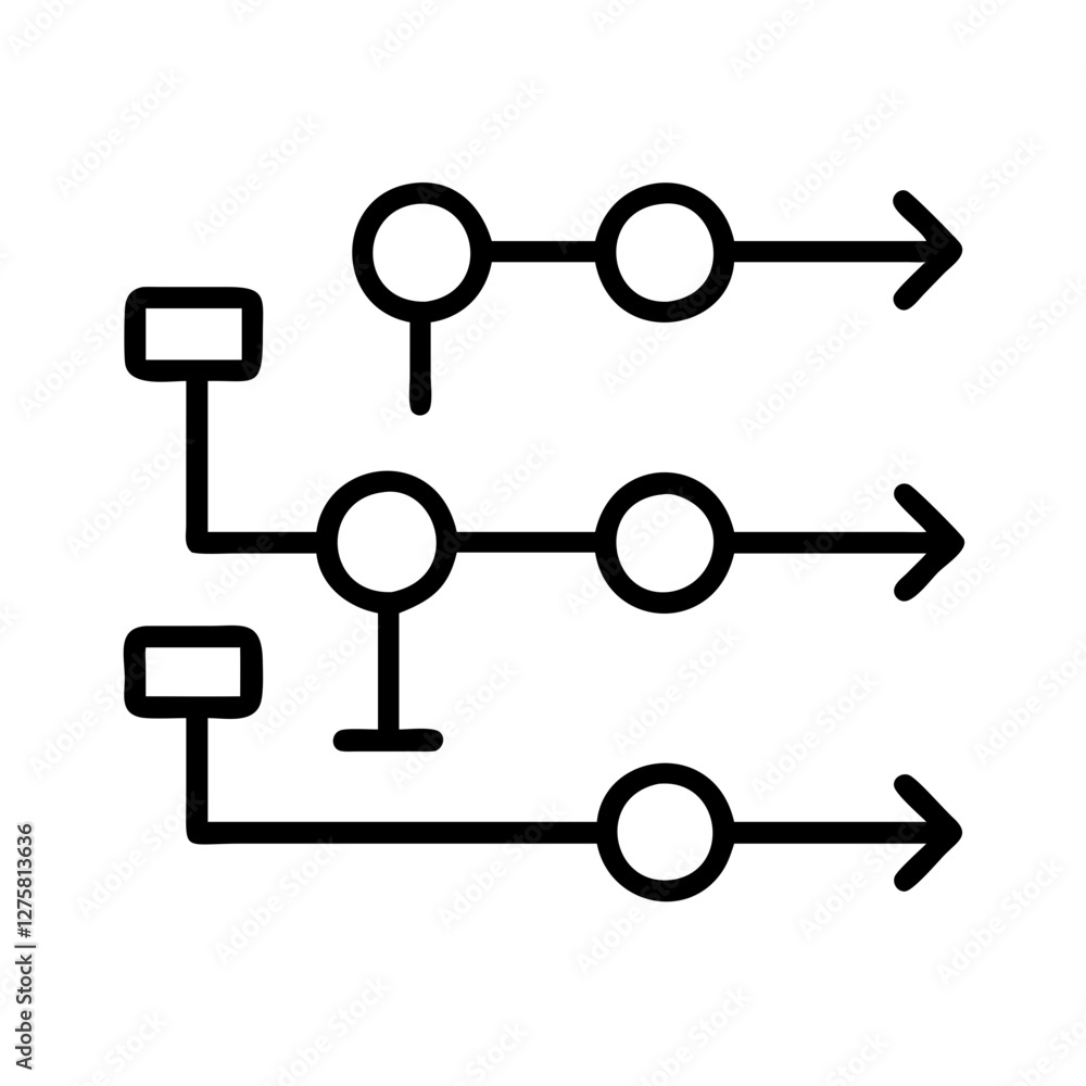 timeline icon, timeline line art - simple line art of timeline, perfect for timeline logos and icons timeline icon, timeline line art - simple line art of timeline, perfect for timeline logos and icons