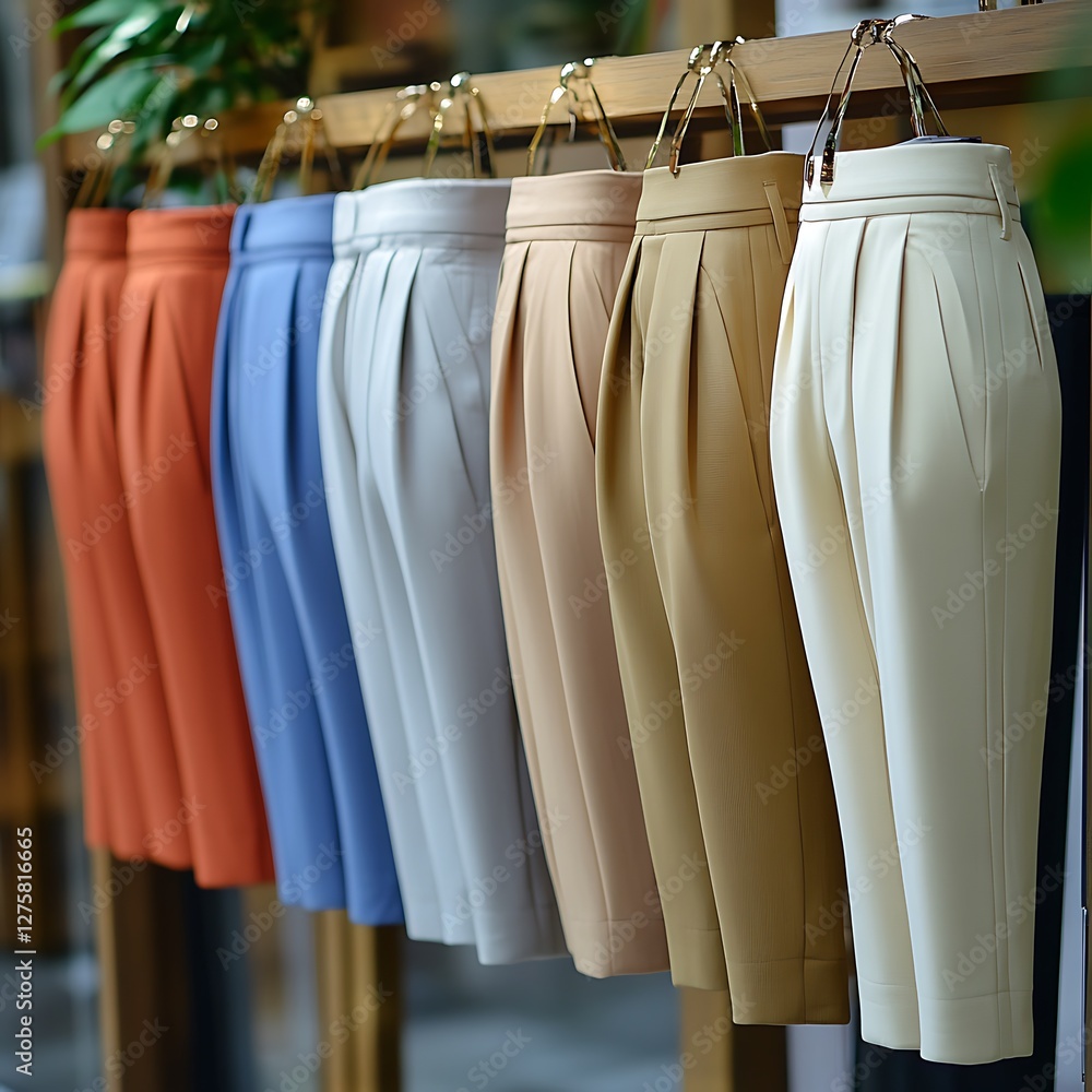 Obraz premium Women's pleated pants display