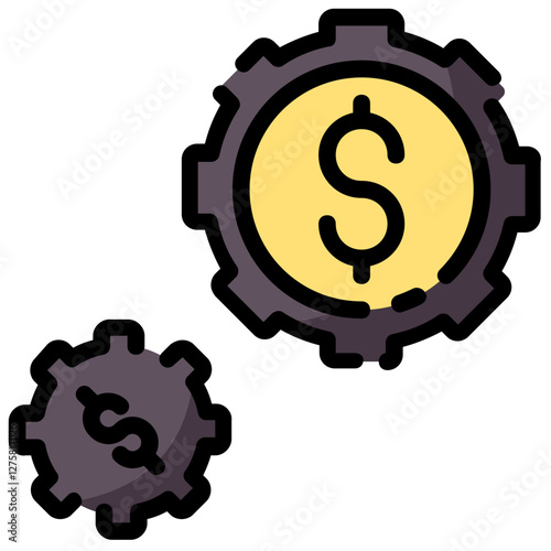 making money vector filled outline icon