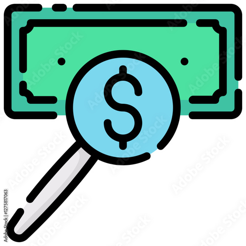 search funds vector filled outline icon