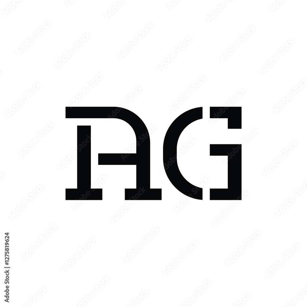 AG monogram logo design letter text name symbol monochrome logotype alphabet character simple logo AG monogram logo design letter text name symbol monochrome logotype alphabet character simple logo
