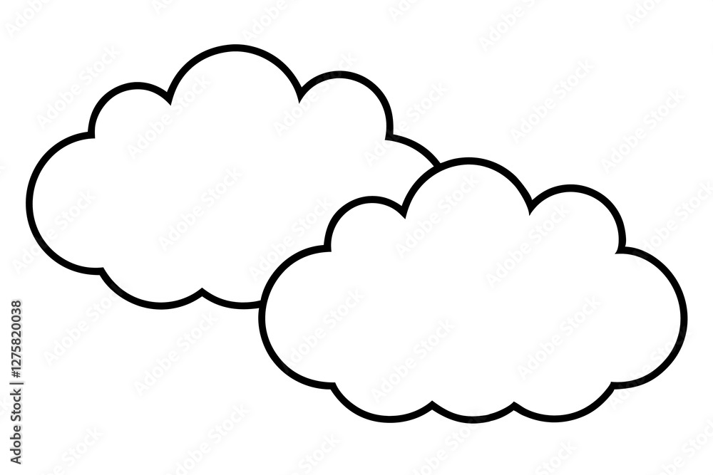 Cloud icon Set on the White Background Cloud icon Set on the White Background
