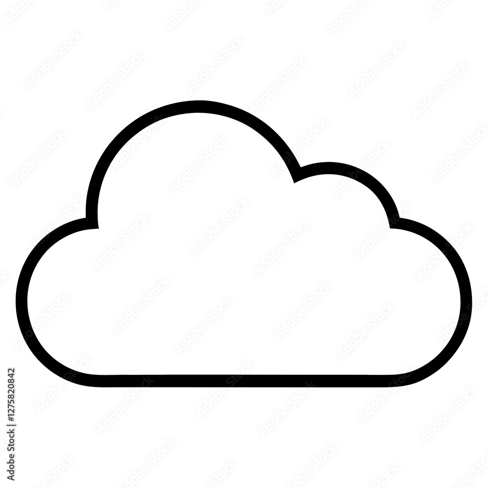 Cloud icon on the White Background Cloud icon on the White Background