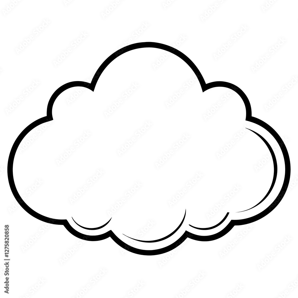 Cloud icon on the White Background Cloud icon on the White Background