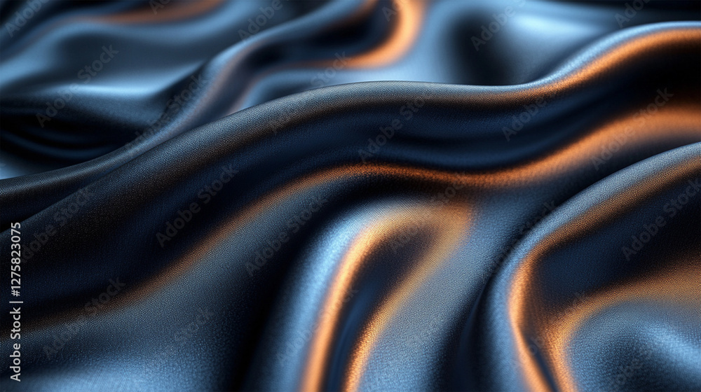 Obraz premium A glossy black runway for high fashion accessories solid color background.