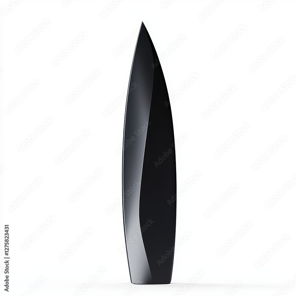 Sleek kitchen knife with a sharp blade isolated on white background Sleek kitchen knife with a sharp blade isolated on white background