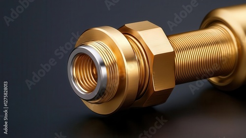 Cross section of a brass gate valve, revealing the inner mechanisms and smooth machined components, symbolizing quality, durability, and technical precision