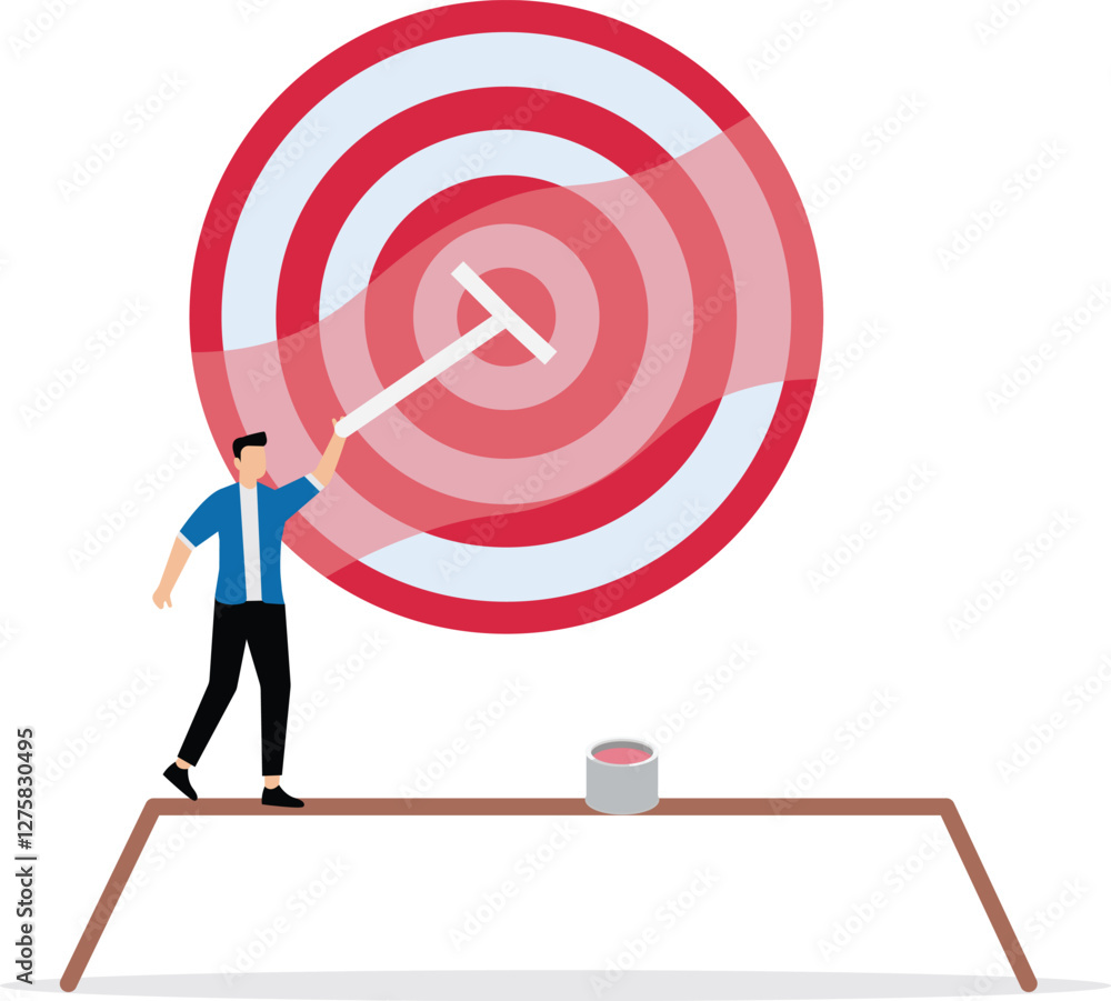 Unclear target or blind business vision concept Unclear target or blind business vision concept