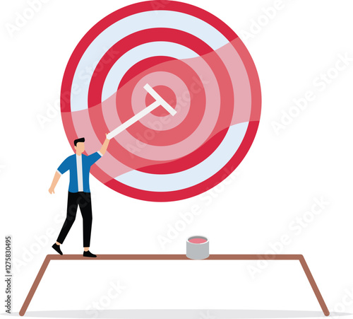 Unclear target or blind business vision concept