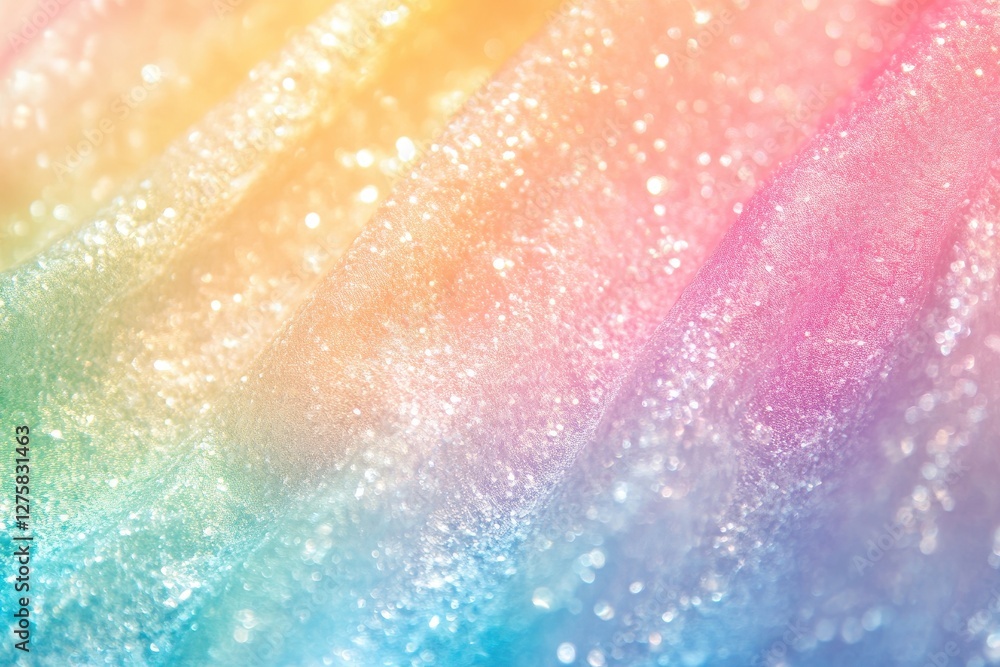 Fototapeta premium Rainbow Glitter Texture: A Dreamy Pastel Sparkle