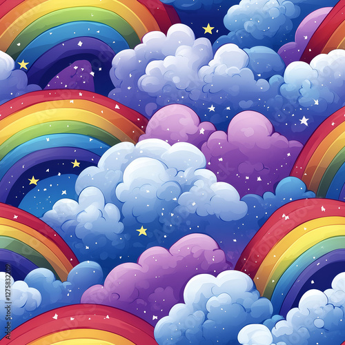 Dreamy Rainbow Skies Pattern