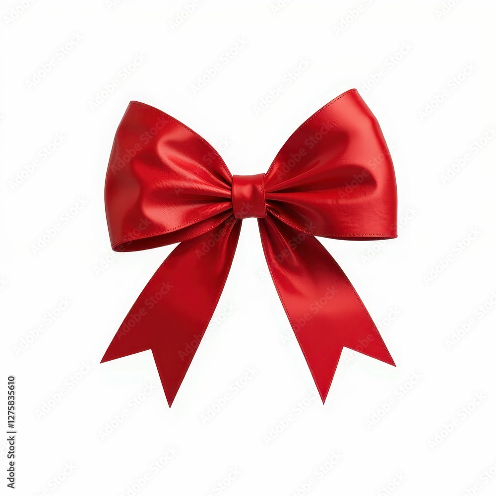 Festive Red Ribbon Bow Holiday Celebration Design Isolated Gift Decoration Anniversary Ornament Festive Red Ribbon Bow Holiday Celebration Design Isolated Gift Decoration Anniversary Ornament
