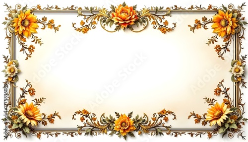 Decorative vintage frames borders backgrounds