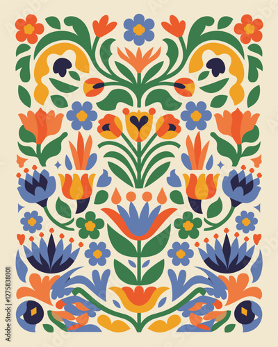 Folk Art Floral Pattern