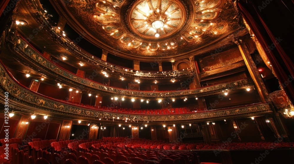 Obraz premium Magnificent Interior of a Historic Theater