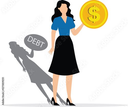 Tax burden or debt to pay for income tax concept