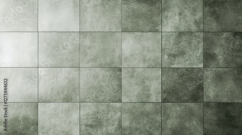 Wallpaper Mural A textured surface of green tiles, showcasing various shades and patterns, perfect for backgrounds in interior design. Torontodigital.ca
