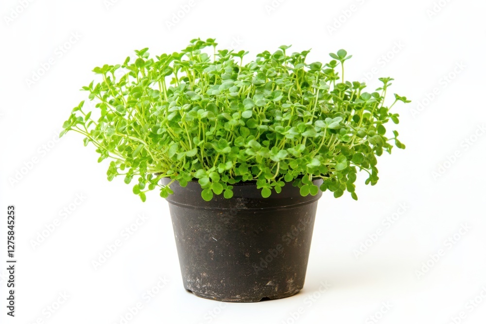 Icoshia plant thriving in a trendy black pot on a clean white backdrop showcasing exquisite details Icoshia plant thriving in a trendy black pot on a clean white backdrop showcasing exquisite details