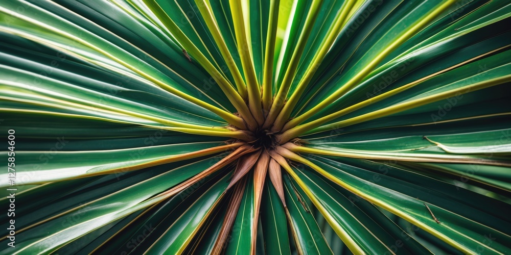 Vibrant Close Up of Palm Tree Leaf in Tropical Setting Ideal for Nature Backgrounds and Creative Text Space Vibrant Close Up of Palm Tree Leaf in Tropical Setting Ideal for Nature Backgrounds and Creative Text Space