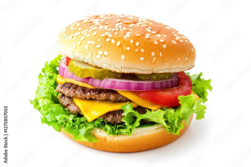 Delicious fast food salad with fresh vegetables and toppings presented on a clean white background Delicious fast food salad with fresh vegetables and toppings presented on a clean white background