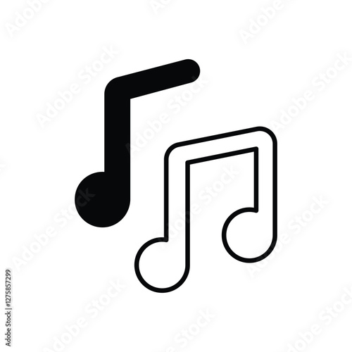 Music notes vector icon