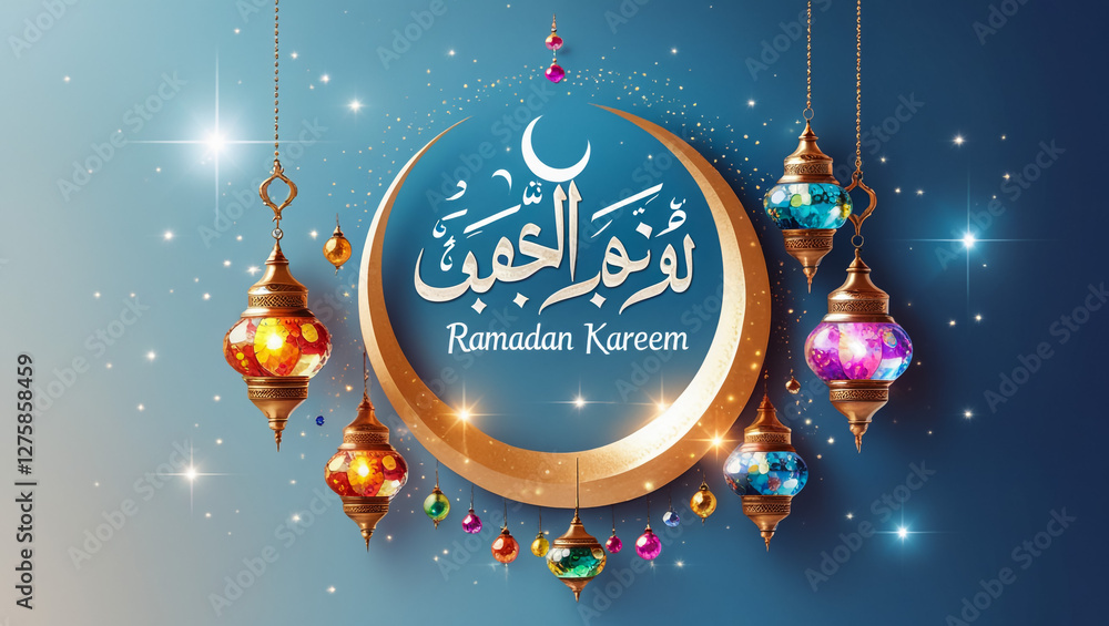 Naklejka premium Ramadan Kareem Abstract Template