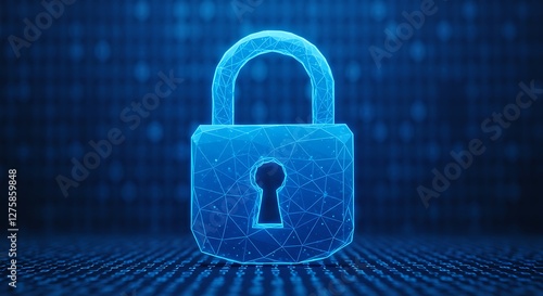 Wallpaper Mural Illustration of digital padlock - Secured data protection - Technology and data security websites Torontodigital.ca