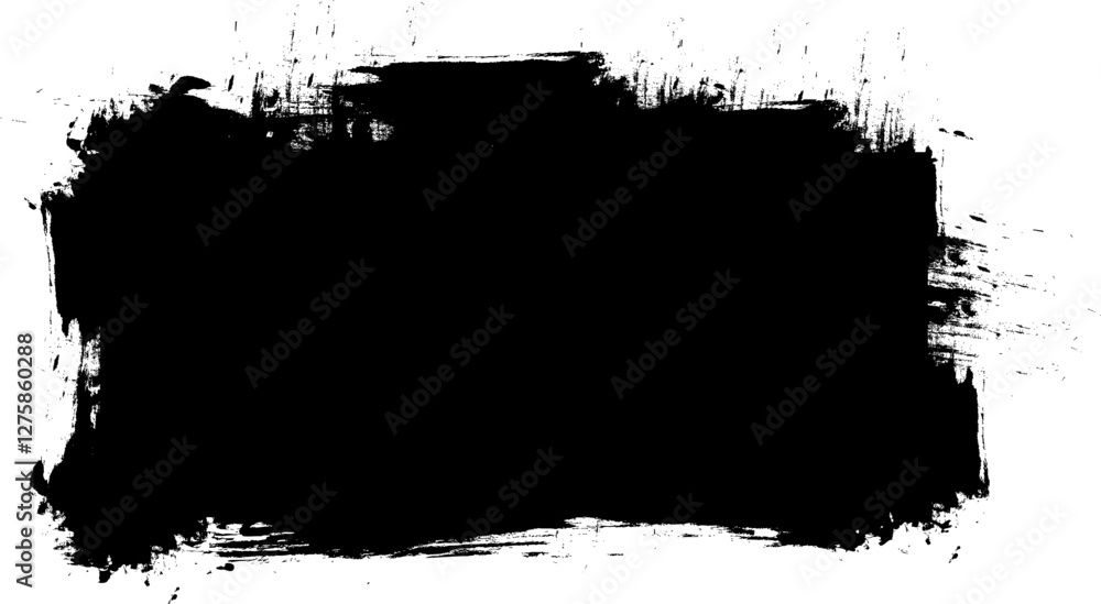 black brush painting banner label artistic grunge graphic element black brush painting banner label artistic grunge graphic element