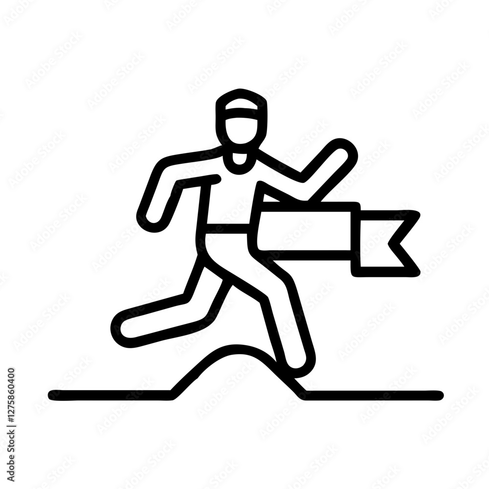 marathon icon, marathon line art - simple line art of marathon, perfect for marathon logos and icons marathon icon, marathon line art - simple line art of marathon, perfect for marathon logos and icons