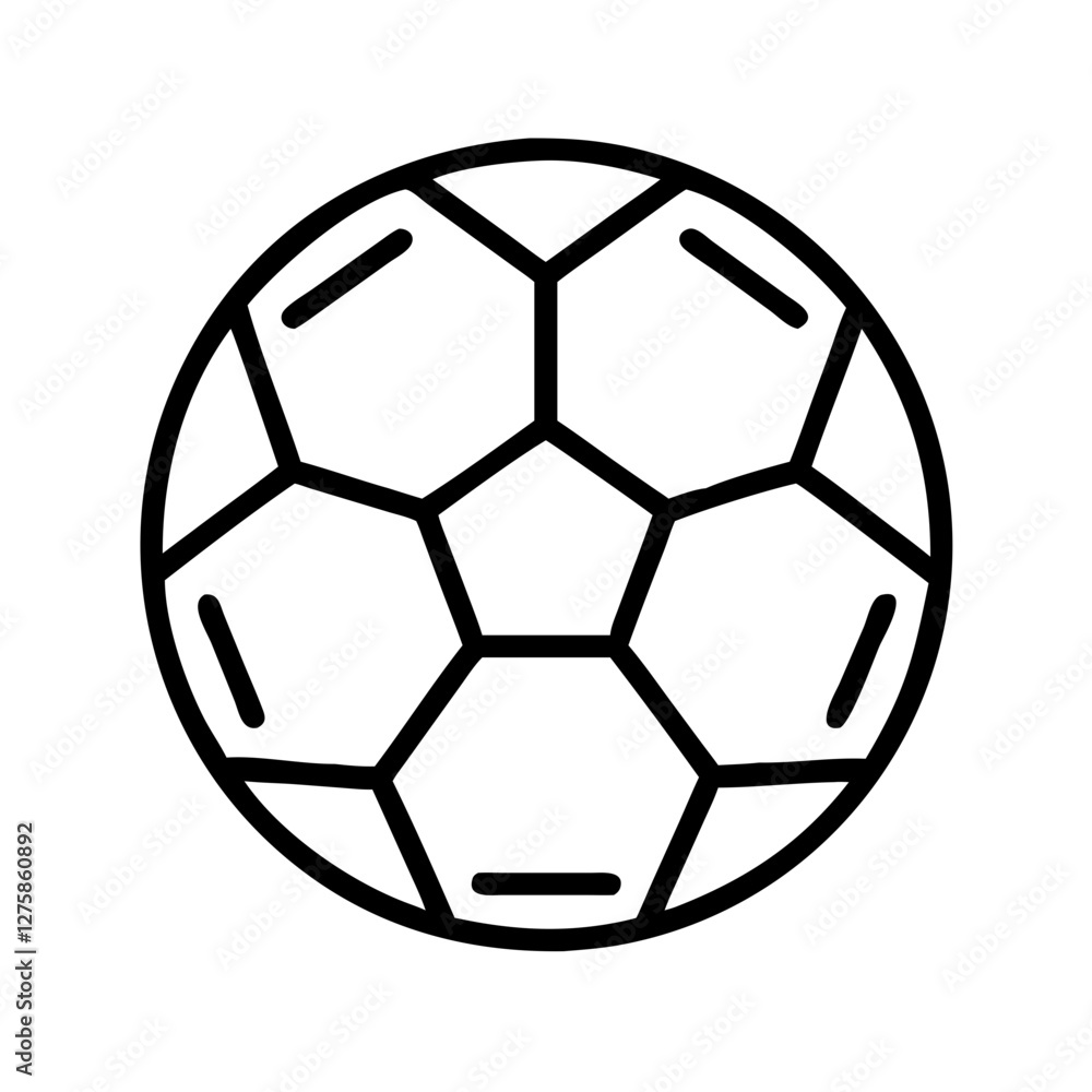 Fototapeta premium soccer ball icon, soccer ball line art - simple line art of soccer ball, perfect for soccer ball logos and icons