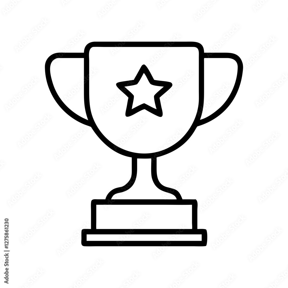 trophy icon, trophy line art - simple line art of trophy, perfect for trophy logos and icons trophy icon, trophy line art - simple line art of trophy, perfect for trophy logos and icons