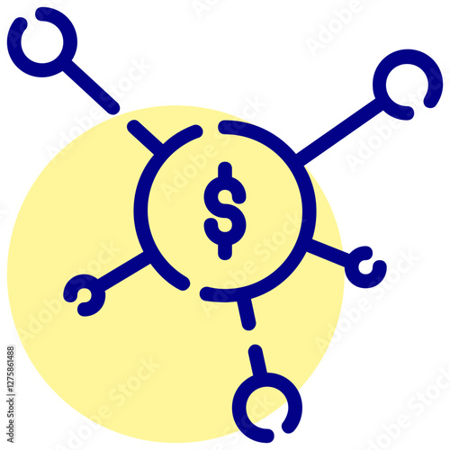 crowdfunding vector mixed outline icon