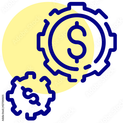 making money vector mixed outline icon