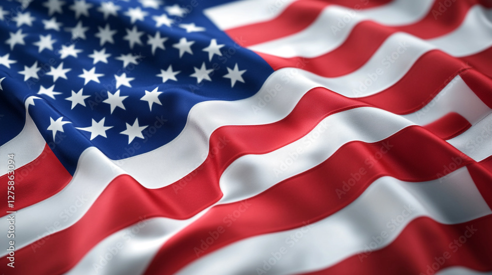 Obraz premium Waving United States of America Flag for Memorial Day, 4th of July, or Labor Day